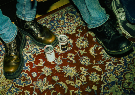 sip cans on the docks